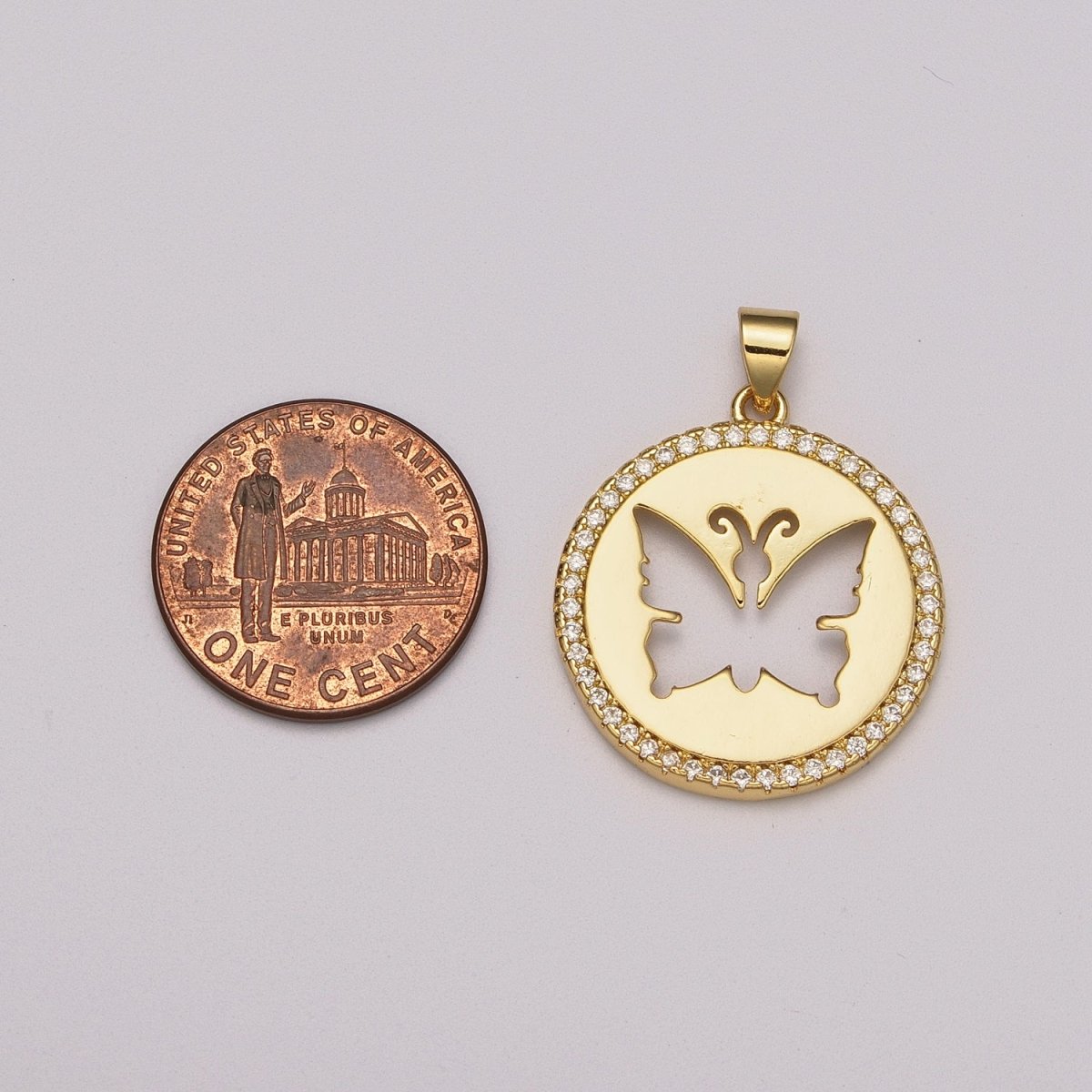 Cut Out Monarch Necklace Pendant Gold Butterfly Charm Micro Pave Zircon Pendant Mariposa Animal Inspired For Statement Jewelry N-1402