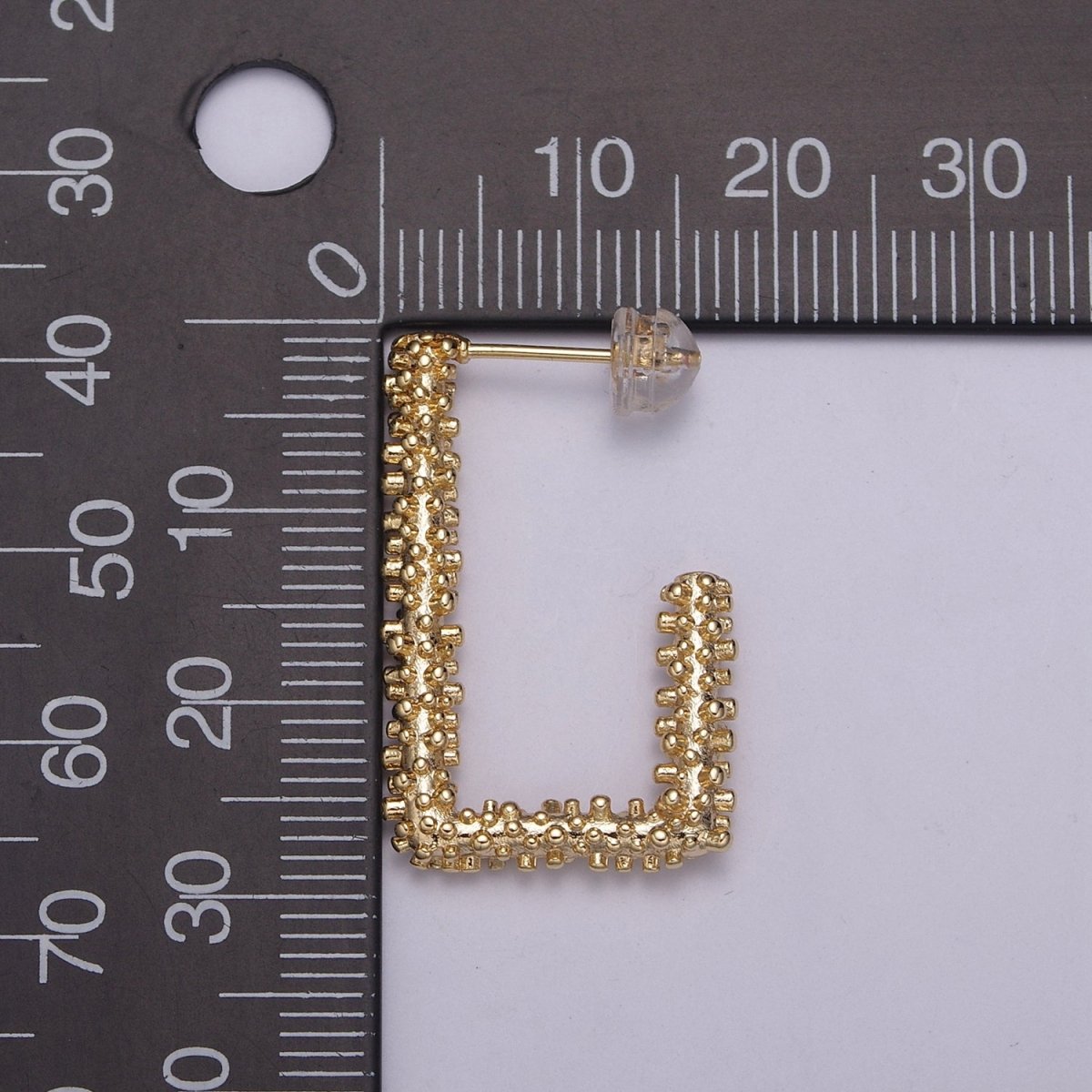 Cute Modern Earrings - Gold Semi Hoop Earrings - Minimalist Hoop Earrings - Dainty Gold C Hoop Earring T-243
