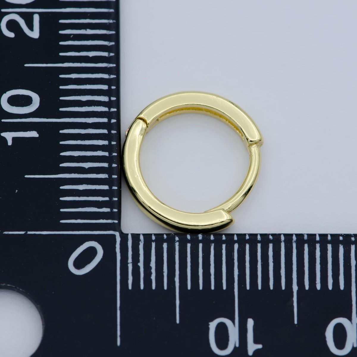 Dainty 12mm Huggie Earring, 24K Gold Filled Hoop Huggie for minimalist jewelry component Everday wear perfect gift for her P-263