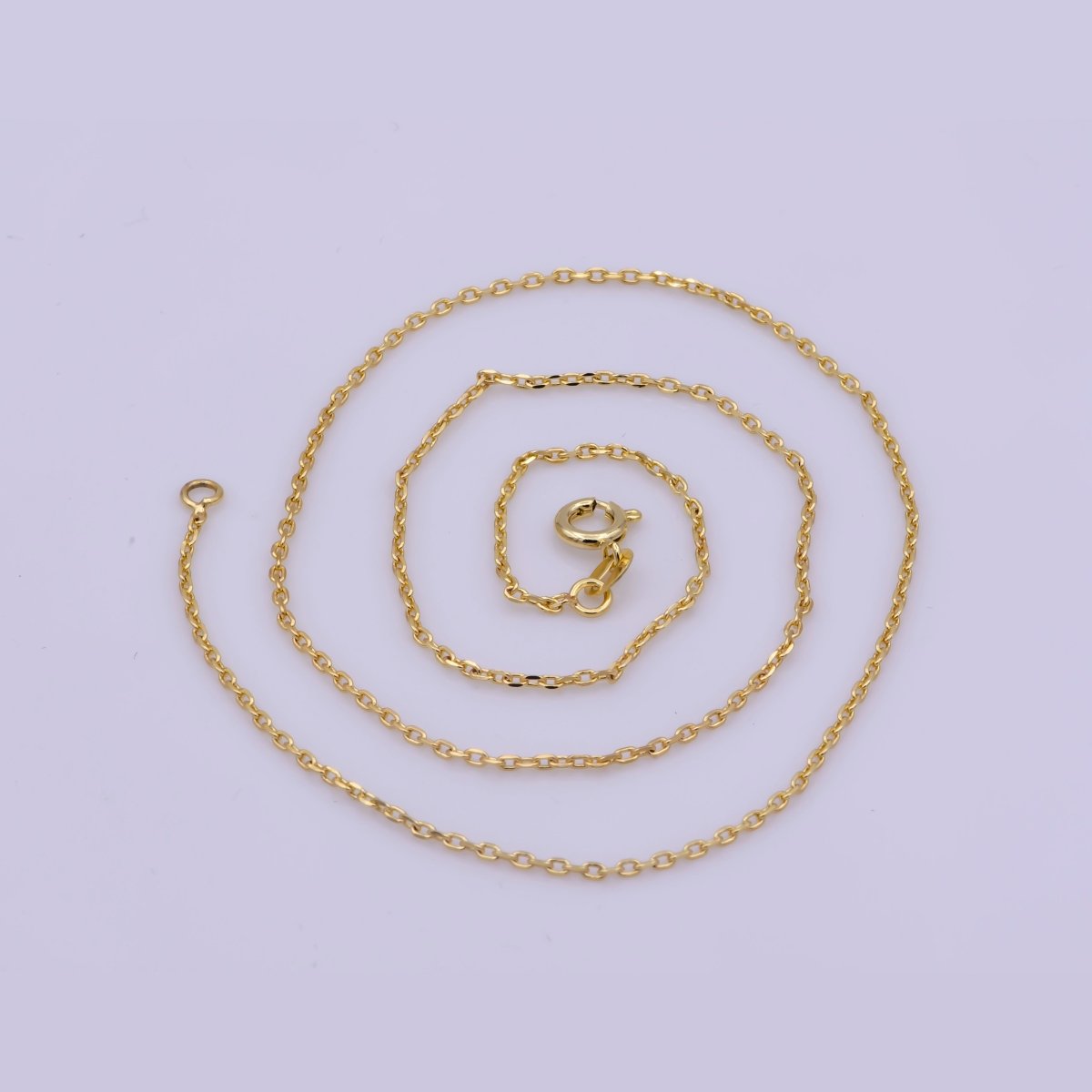 Dainty 1.3mm Cable Layering 17.2 Inch Chain Necklace | WA-376 Clearance Pricing