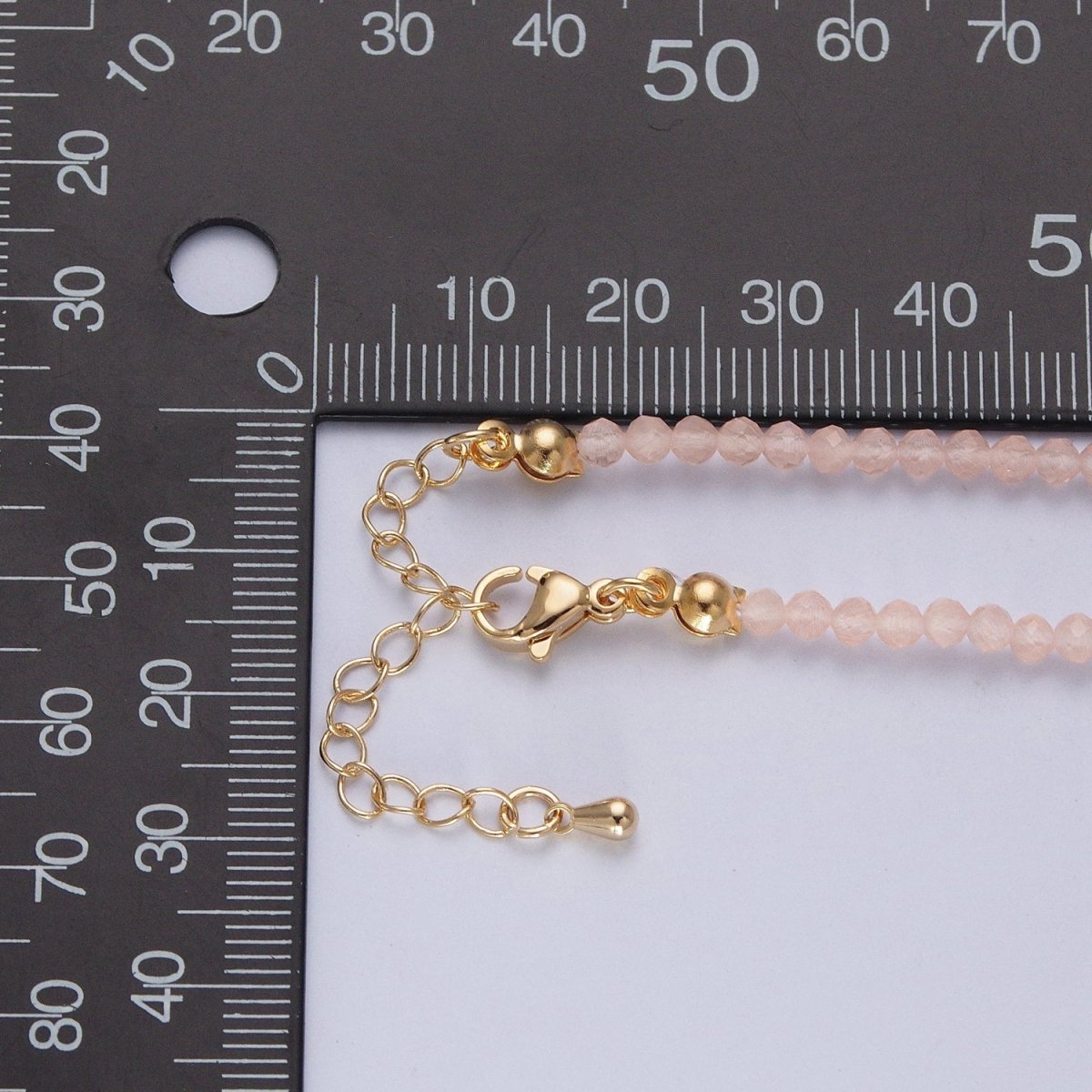 Dainty 14.5 Inch Glass Bead Choker Necklace | WA-1014 WA-1015 WA-1016 WA-1017 WA-1018 Clearance Pricing