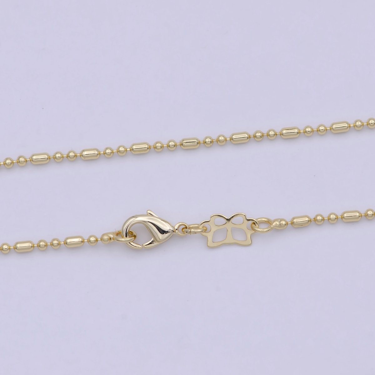 Dainty 14K Gold Filled Beaded Chain Necklace Ball chain necklace 18 inch Ready to Wear | WA-757 Clearance Pricing