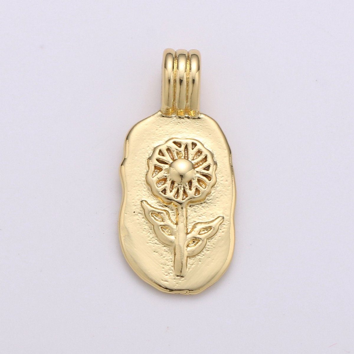Dainty 14k Gold Filled Daisy Charm - Gold Flower Pendant, Floral Garden Spring Summer Jewelry for Necklace Component Supply I-784