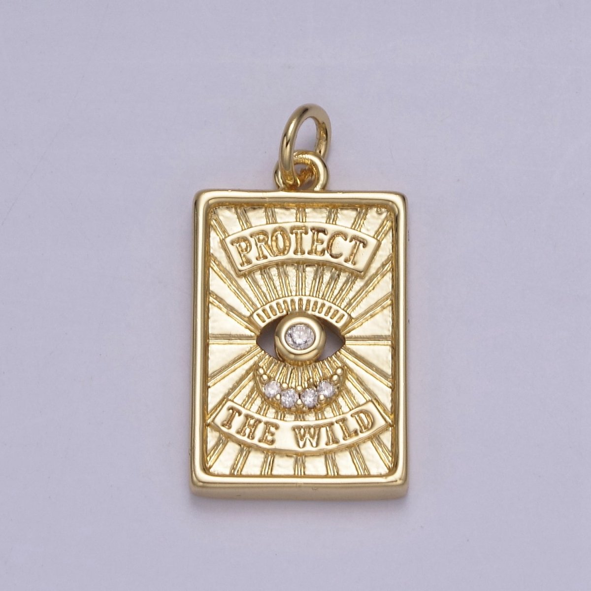 Dainty 14K Gold Filled Evil Eye tag Charm Protection Jewelry Protect the wild Eye Amulet Jewelry N-850