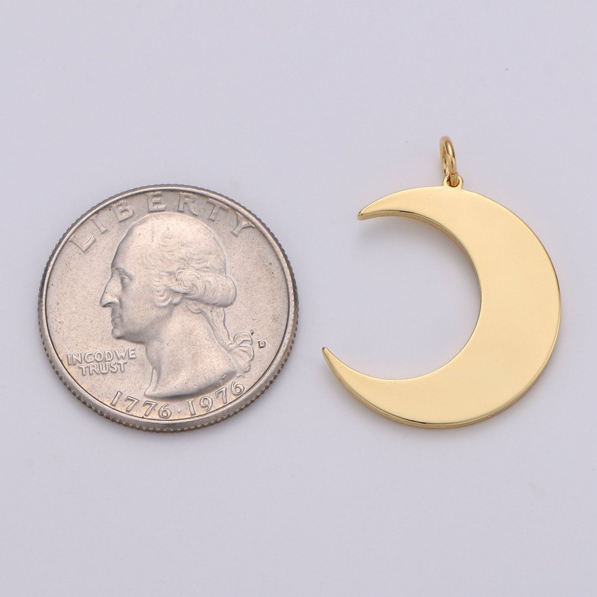 Dainty 14k Gold Filled Moon charm - Gold Moon pendant - Crescent Moon pendant for Necklace Bracelet Earring Charm Supply Celestial Jewelry D-479