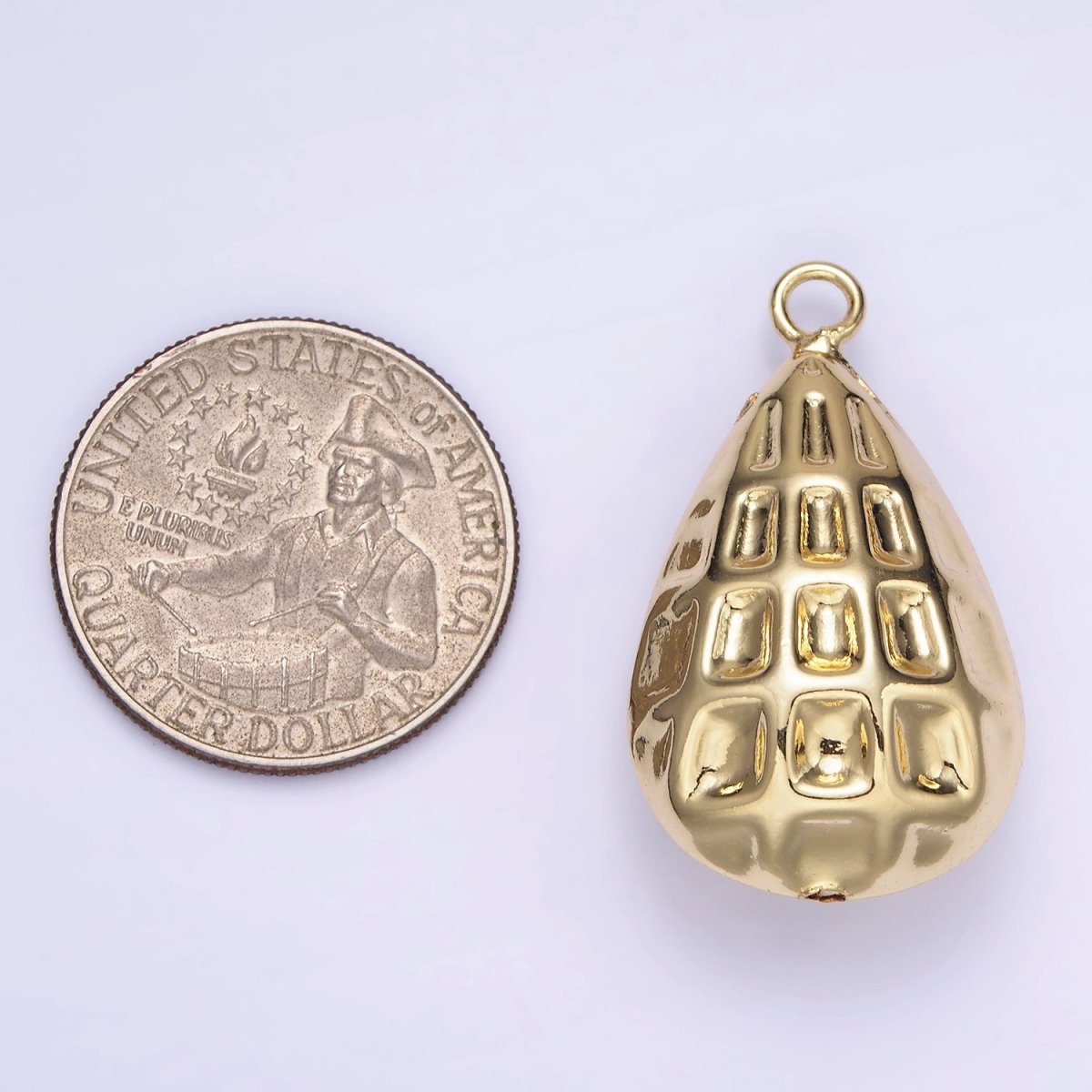 Dainty 14K Gold Filled Teardrop Peanut Charm Pendant | W501