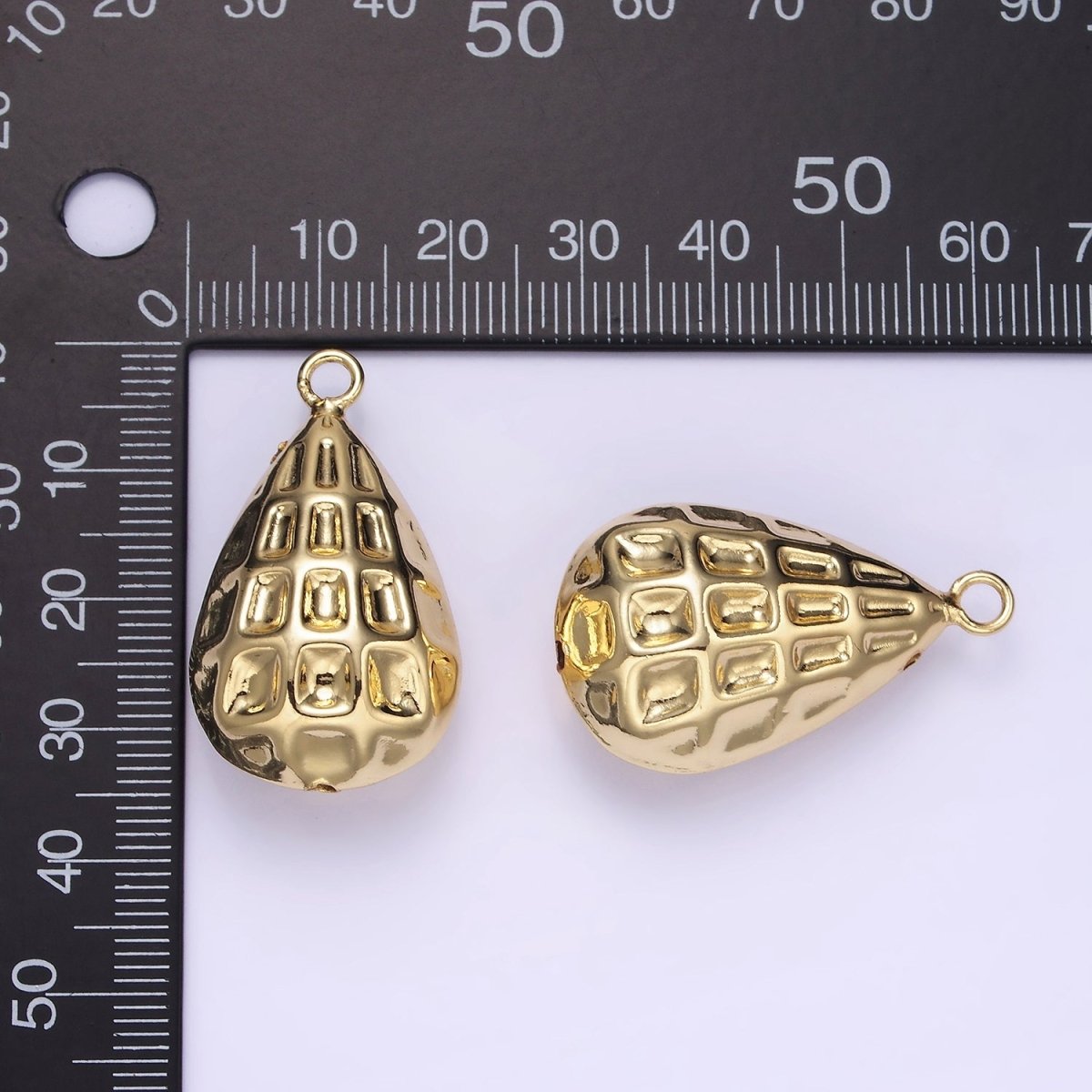 Dainty 14K Gold Filled Teardrop Peanut Charm Pendant | W501