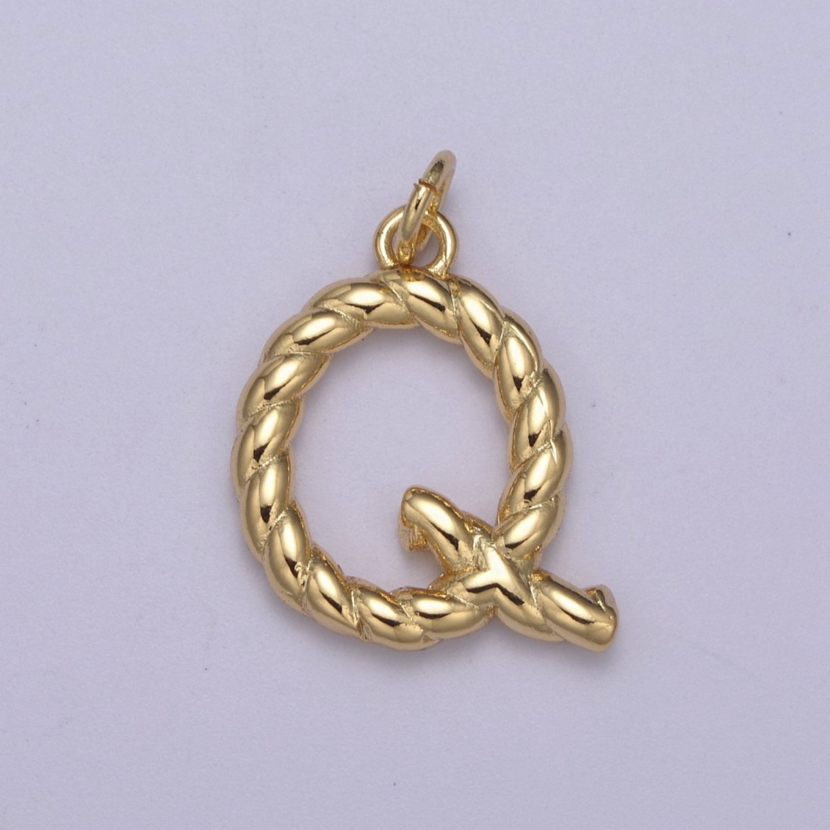 Dainty 14k Gold Filled Tiny Twisted Initial, Letter Alphabet Rope charms Mini Gold Pendant Charm for Personalized Necklace Bracelet Earring Add on A-351~A-363