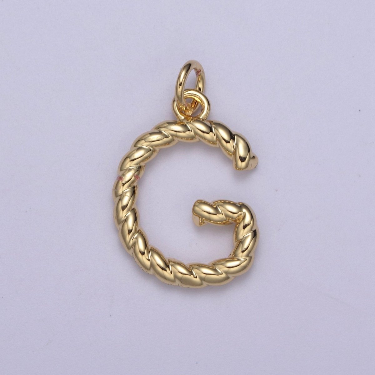 Dainty 14k Gold Filled Tiny Twisted Initial, Letter Alphabet Rope charms Mini Gold Pendant Charm for Personalized Necklace Bracelet Earring Add on A-351~A-363