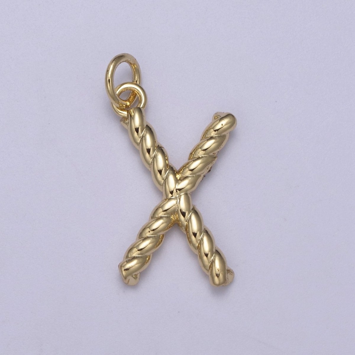 Dainty 14k Gold Filled Tiny Twisted Initial, Letter Alphabet Rope charms Mini Gold Pendant Charm for Personalized Necklace Bracelet Earring Add on A-351~A-363