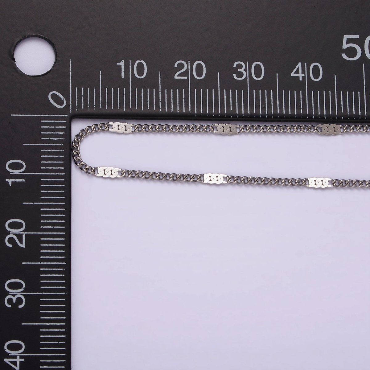 Dainty 18 inch Stainless Steel Curb chain Necklace 1.8mm width Unique Satellite Link Chain | WA-2391