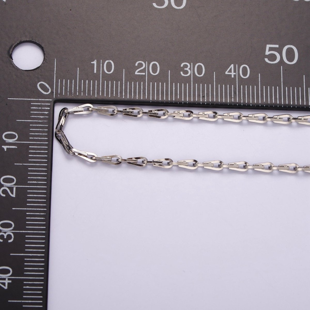 Dainty 18 inch Stainless Steel Horse shoe Barleycorn chain Necklace 2.1mm width Unique Horseshoe Link Chain | WA-2389 Clearance Pricing