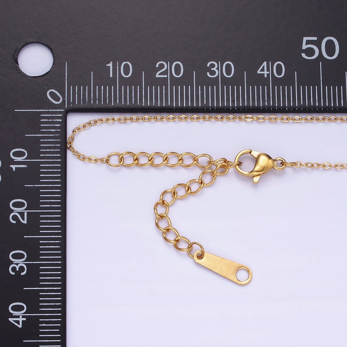 Dainty 1mm Gold Cable Chain Necklace 16 inch+ 2 inch extender long | WA-2417