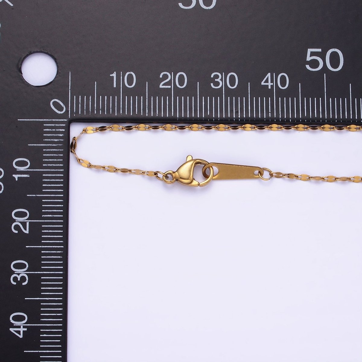 Dainty 1mm Gold Dapped Cable Chain Necklace 20.6 inch long | WA-2421