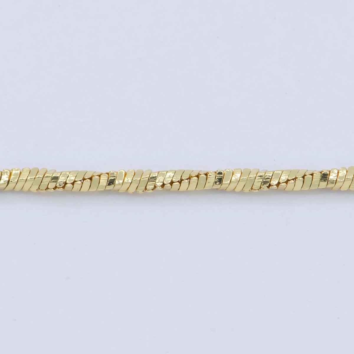 Dainty 1mm Twisted Omega Snake 18 Inch Layering Chain Necklace | WA-198 Clearance Pricing