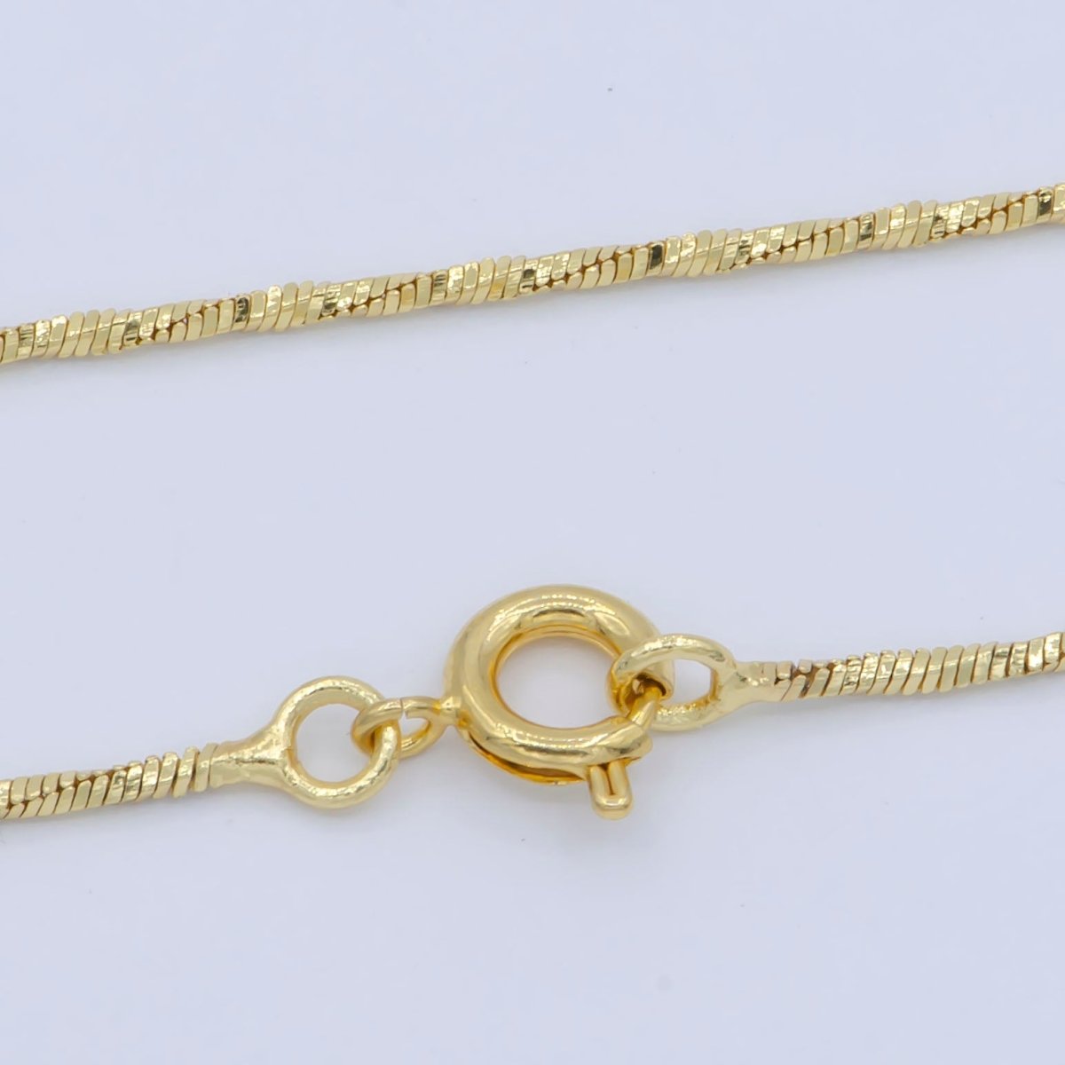 Dainty 1mm Twisted Omega Snake 18 Inch Layering Chain Necklace | WA-198 Clearance Pricing