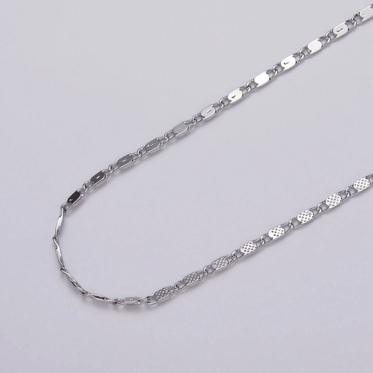 Dainty 2.2mm Width Silver Scroll Mariner Anchor Unfinished Chain by Yard | ROLL-1343 Clearance Pricing