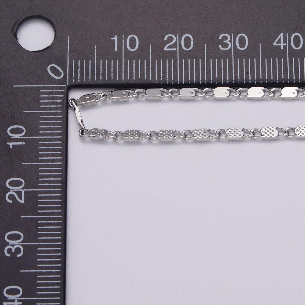 Dainty 2.2mm Width Silver Scroll Mariner Anchor Unfinished Chain by Yard | ROLL-1343 Clearance Pricing