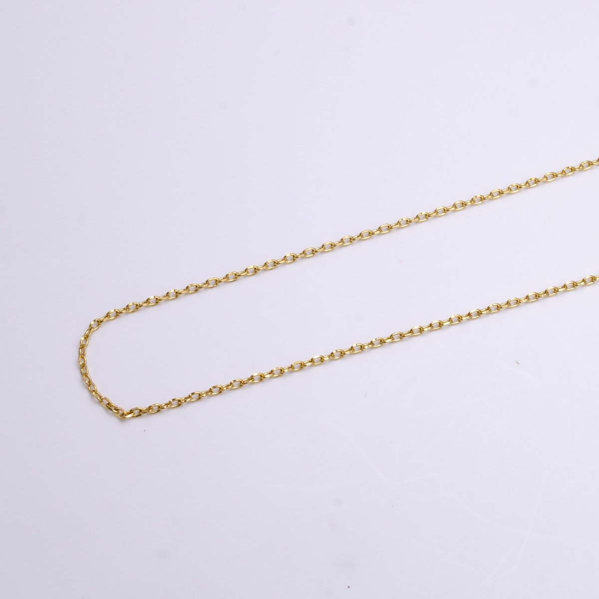 Dainty 24K Gold Filled 1.4mm Rolo Cable Unfinished Chain For Jewelry Making | ROLL-1367 Clearance Pricing