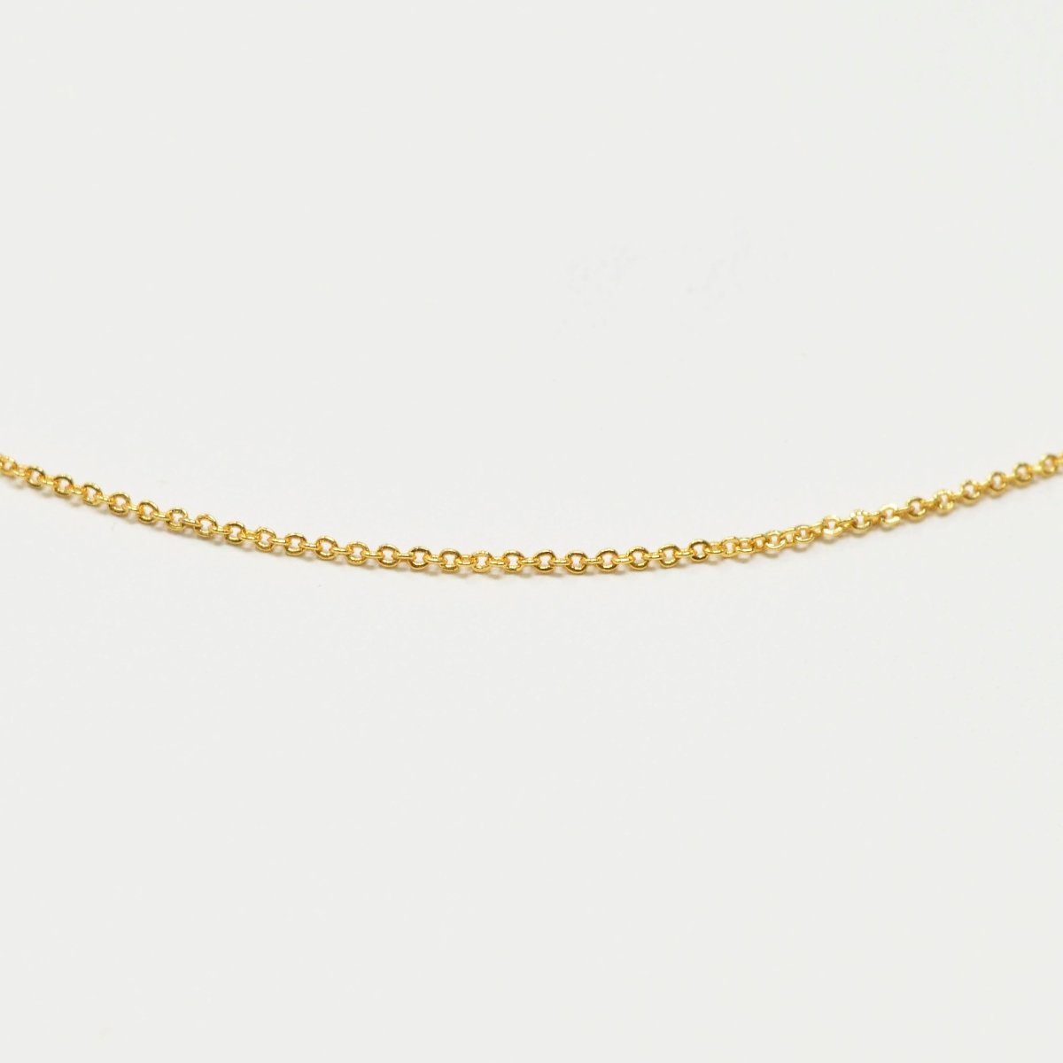 Dainty 24K Gold Filled 1mm Rolo Cable 18 Inch Chain Necklace w/ Spring Ring | CN-989