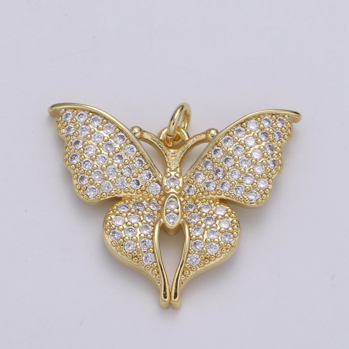 Dainty 24K Gold Filled Butterfly Charm   E-113