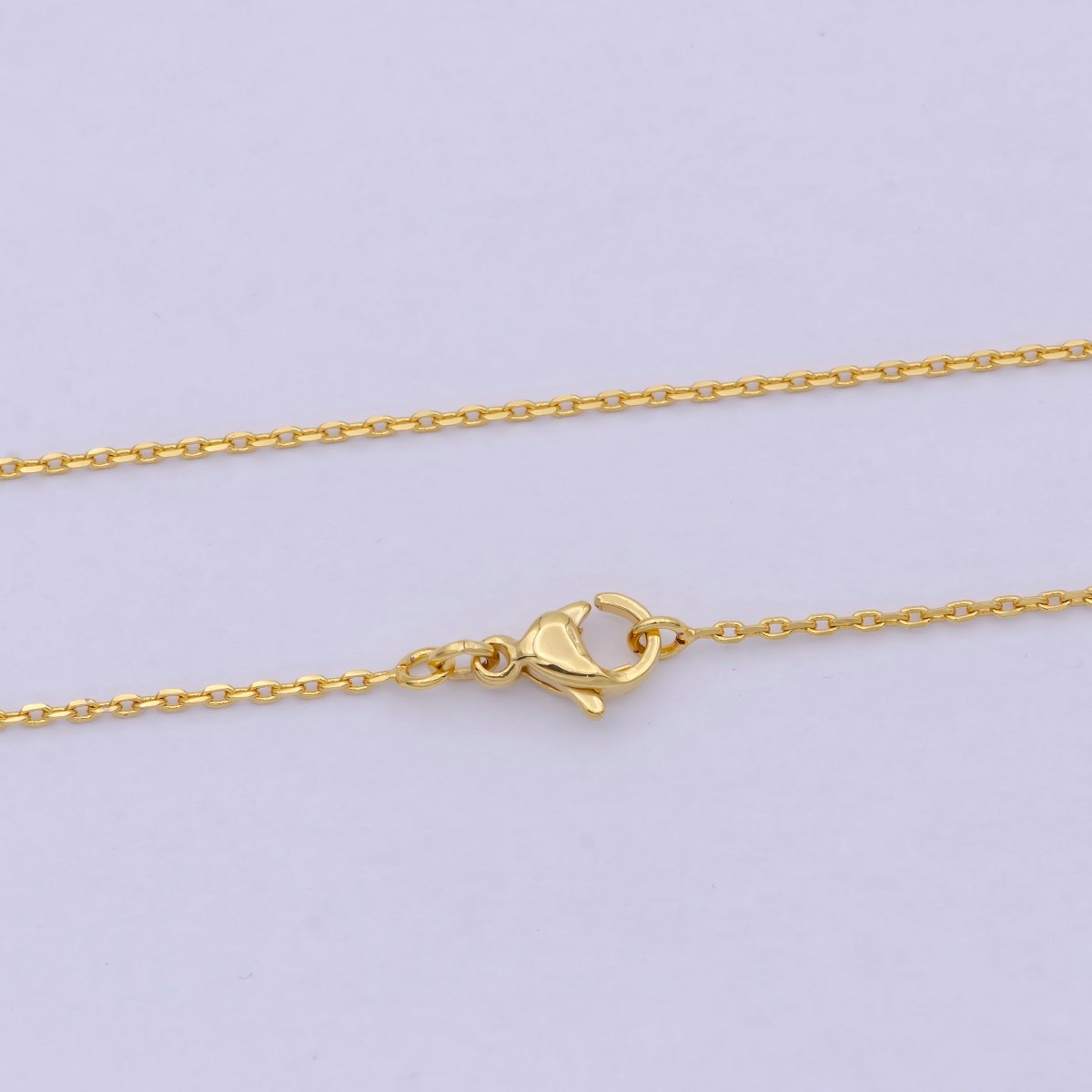 Dainty 24K Gold Filled Cable Chain Necklace 17.5 inch for Woman Jewelry | WA-806 Clearance Pricing
