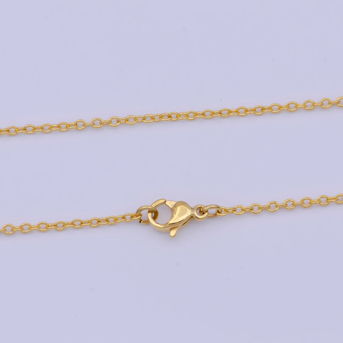 Dainty 24K Gold Filled Cable Chain Necklace Gold Link Chain Necklace Ready to Wear 17.5 Inch | WA-1148 Clearance Pricing