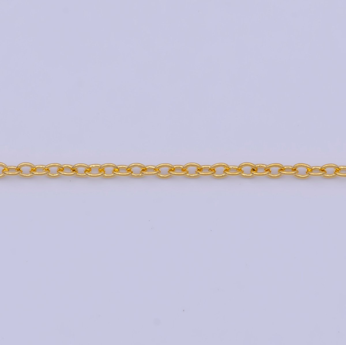 Dainty 24K Gold Filled Cable Chain Necklace Gold Link Chain Necklace Ready to Wear 17.5 Inch | WA-1148 Clearance Pricing