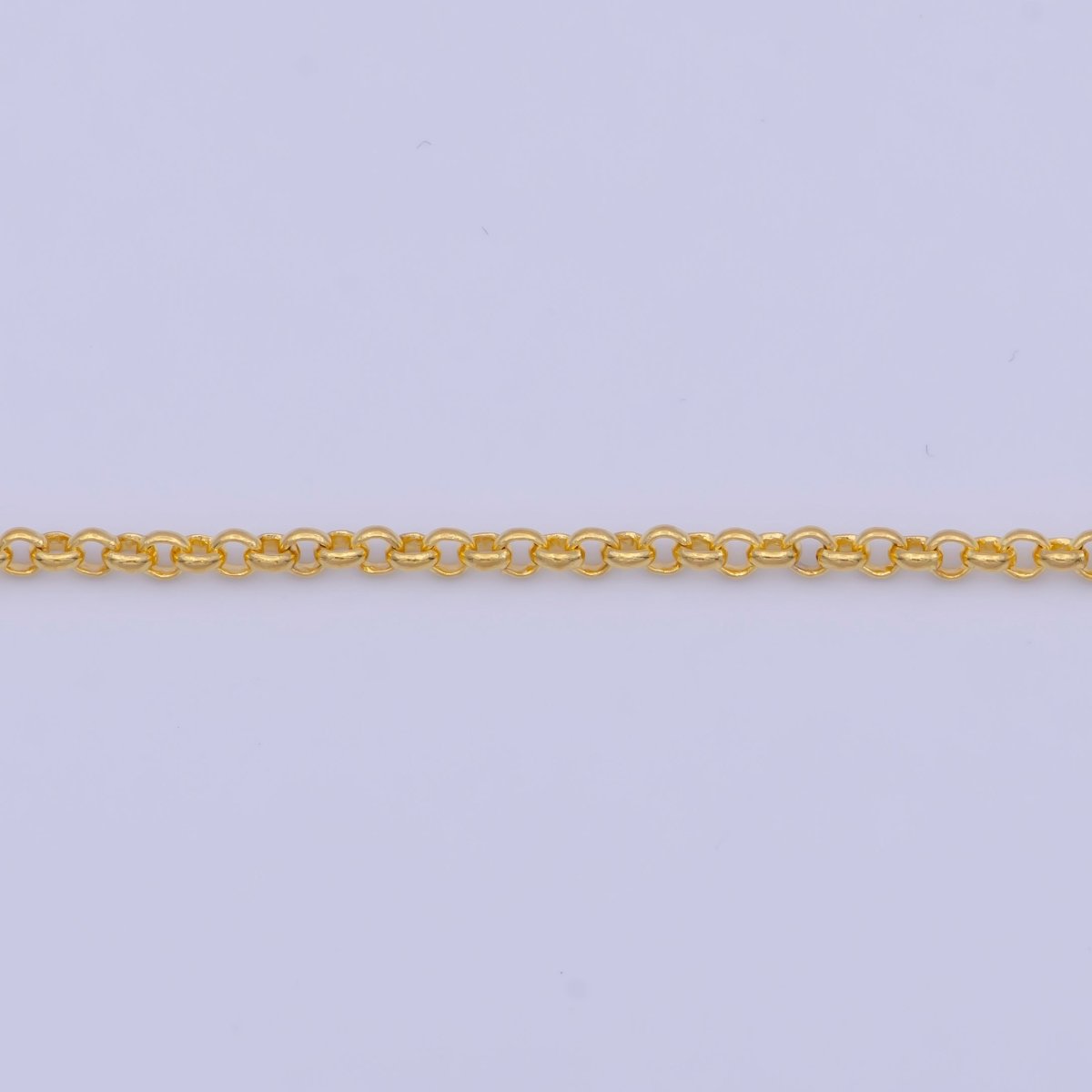 Dainty 24K Gold Filled Rolo Chain Necklace Gold Link Chain Necklace Ready to Wear 17.5 Inch | WA-1150 Clearance Pricing