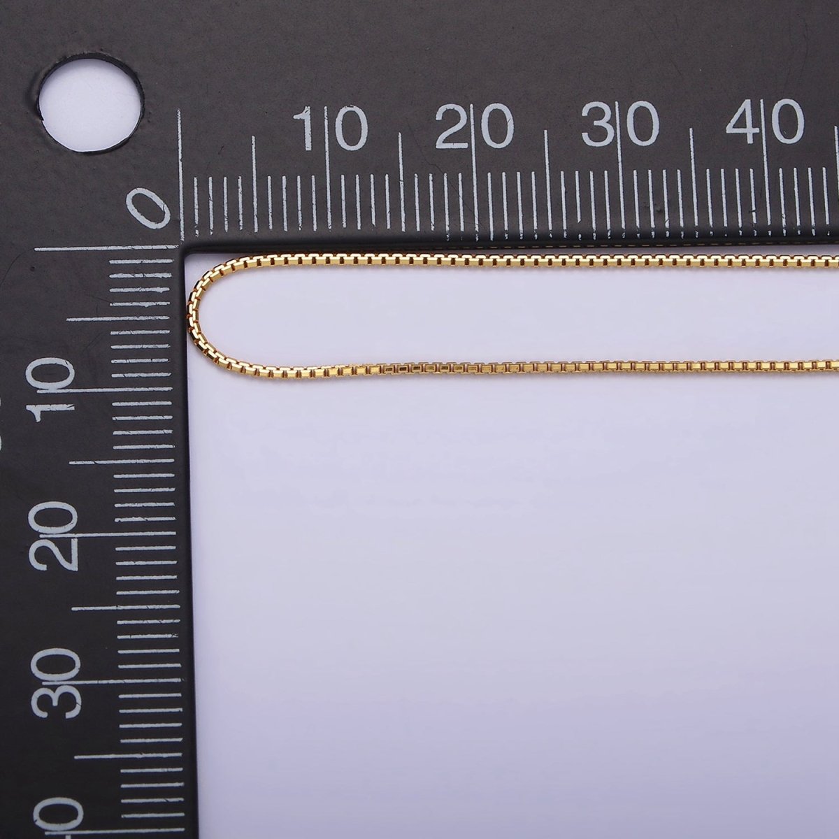 Dainty 24K Gold Vermeil Box Chain Necklace 925 Sterling Silver Necklace Chain w/ Heavy 24K Gold Plated 15.35 inch + 2 inch extender | WA-1982 Clearance Pricing