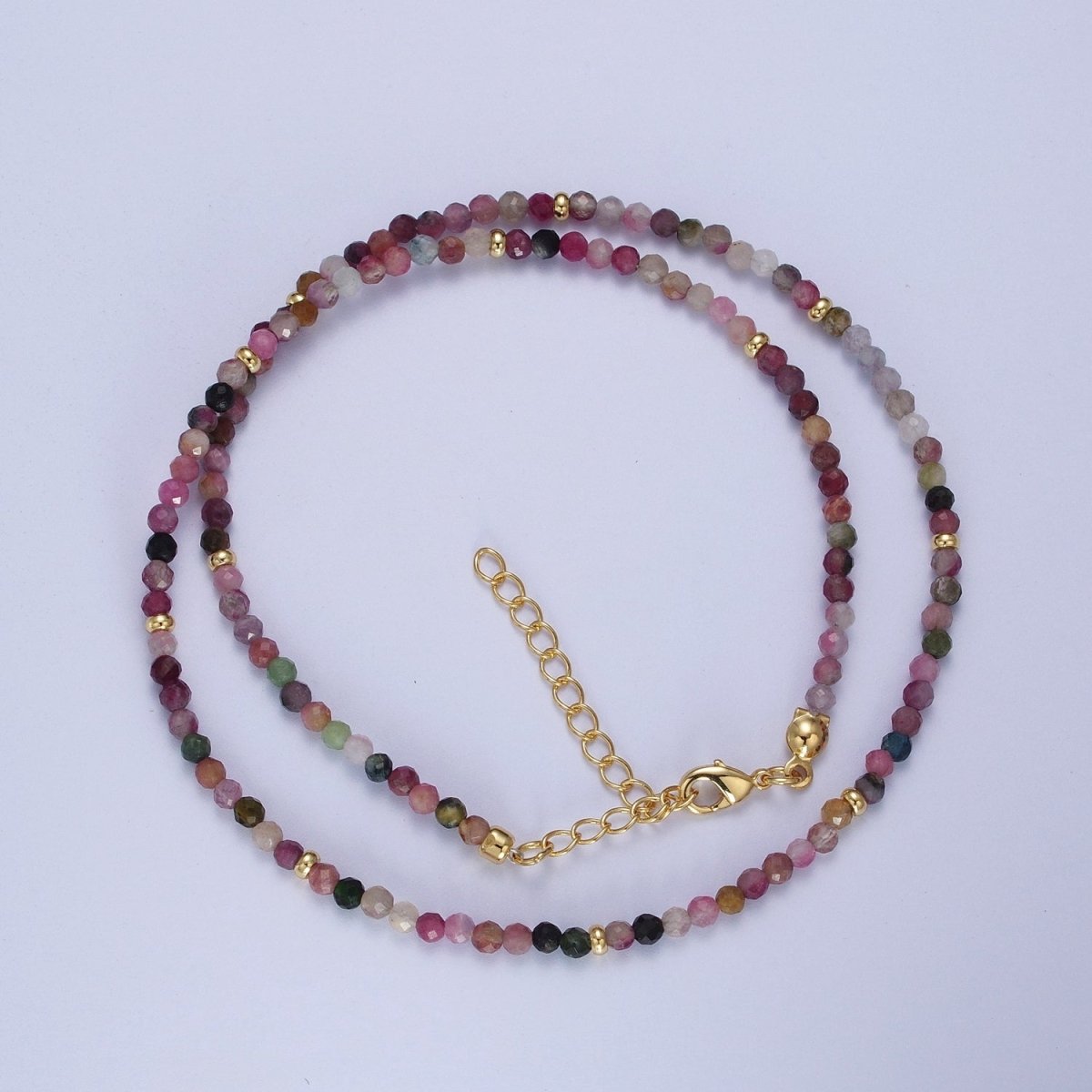 Dainty Beaded Necklace Tourmaline, Amazonite, Ruby, Amethyst, Moonstone Jewelry Handmade Jewelry | WA-1219 WA-1220 WA-1241 WA-1242 WA-1243 Clearance Pricing