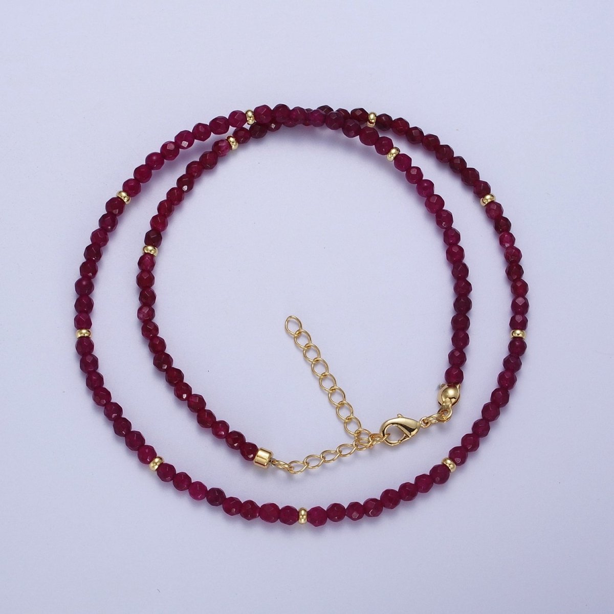Dainty Beaded Necklace Tourmaline, Amazonite, Ruby, Amethyst, Moonstone Jewelry Handmade Jewelry | WA-1219 WA-1220 WA-1241 WA-1242 WA-1243 Clearance Pricing