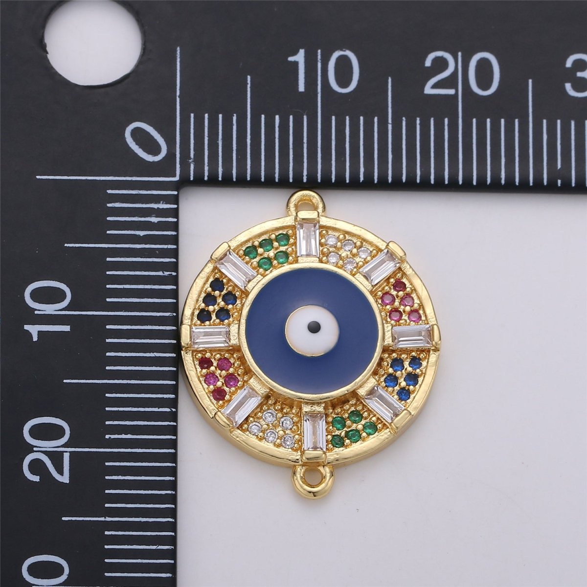Dainty Blue Rainbow Ferris Wheel Connectors F-353