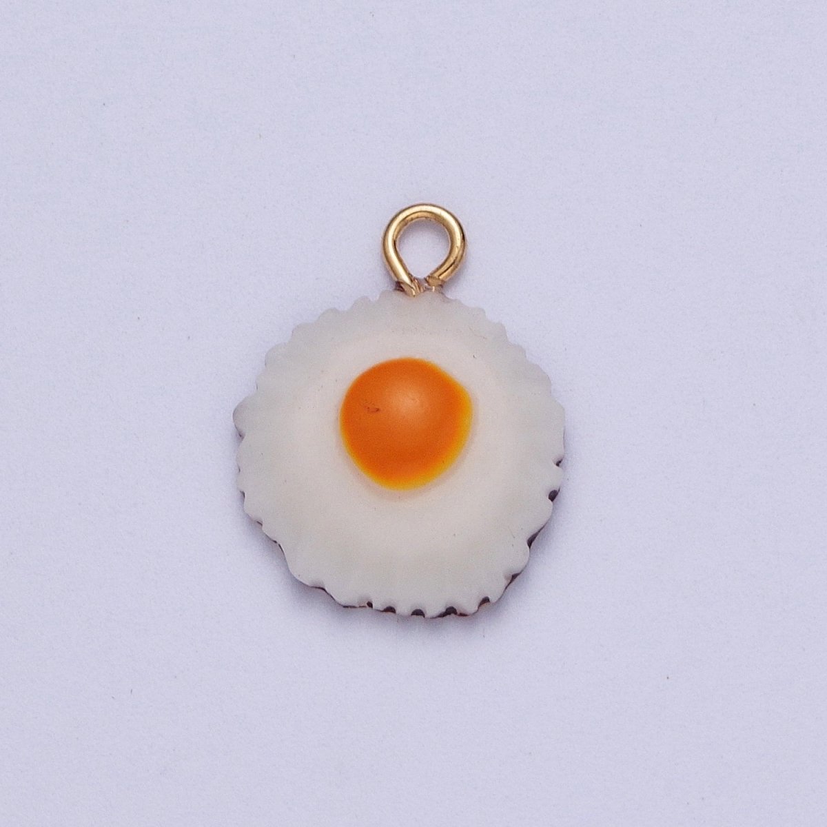 Dainty Breakfast Sunny Side Up Egg Resin Enamel Charm | X-732