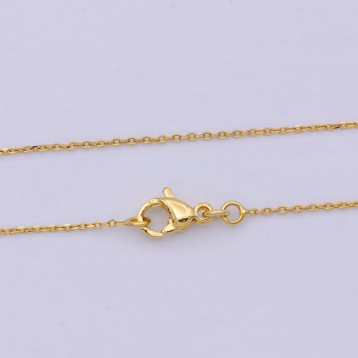 Dainty Cable Chain | 24K Gold Filled Cable Woman Necklace 17.5 inch | WA-797 Clearance Pricing