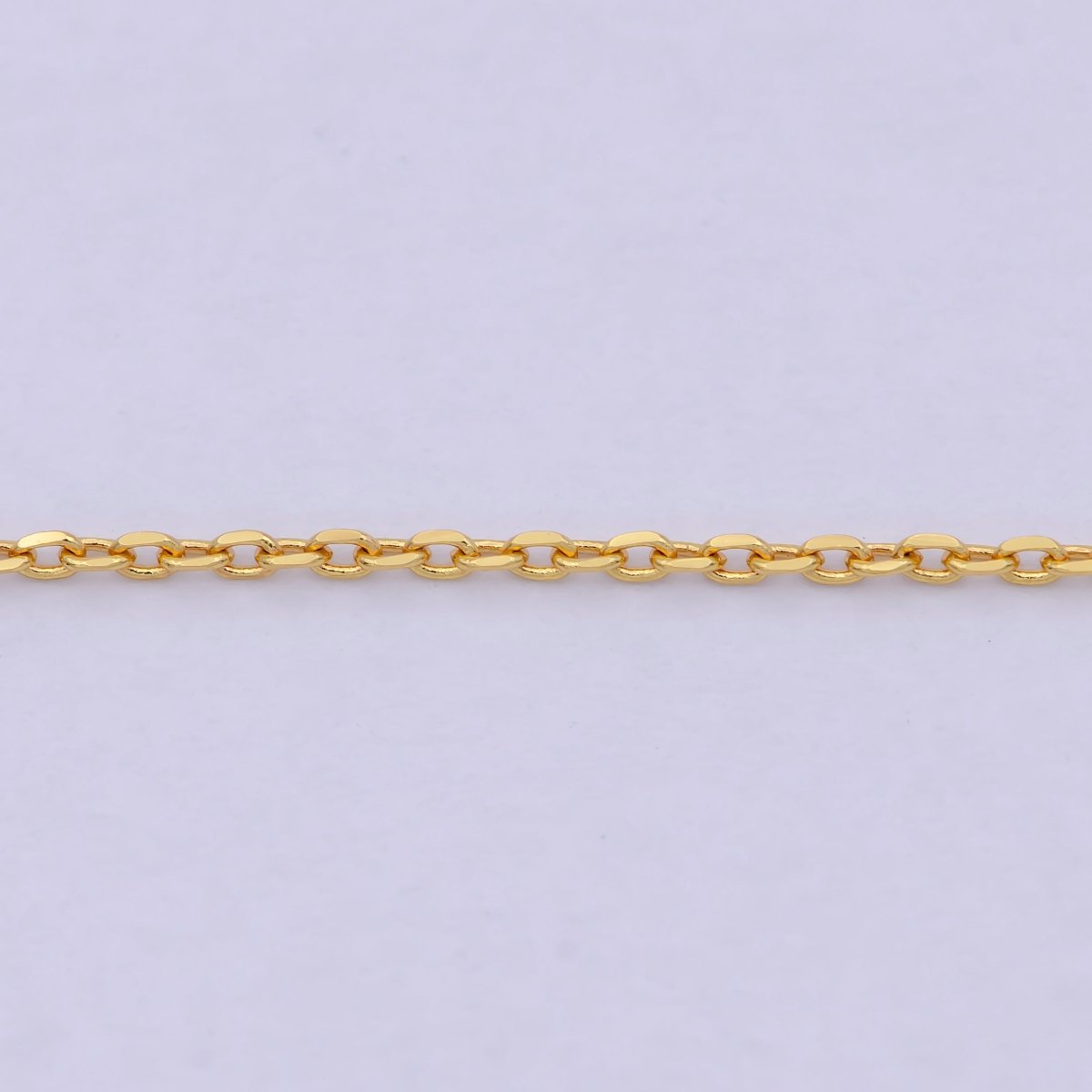 Dainty Cable Chain | 24K Gold Filled Cable Woman Necklace 17.5 inch | WA-797 Clearance Pricing