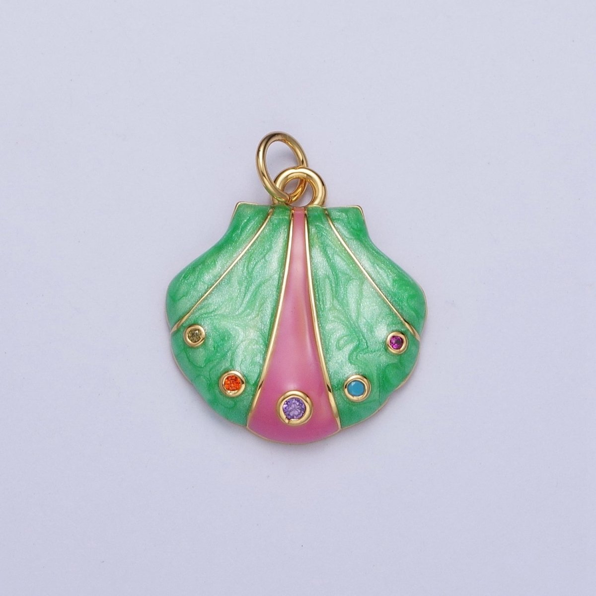 Dainty Colorful Shell Charm, Colorful Summer Style Shell Beach Charm For Earring Bracelet Necklace Jewelry Making | AG123