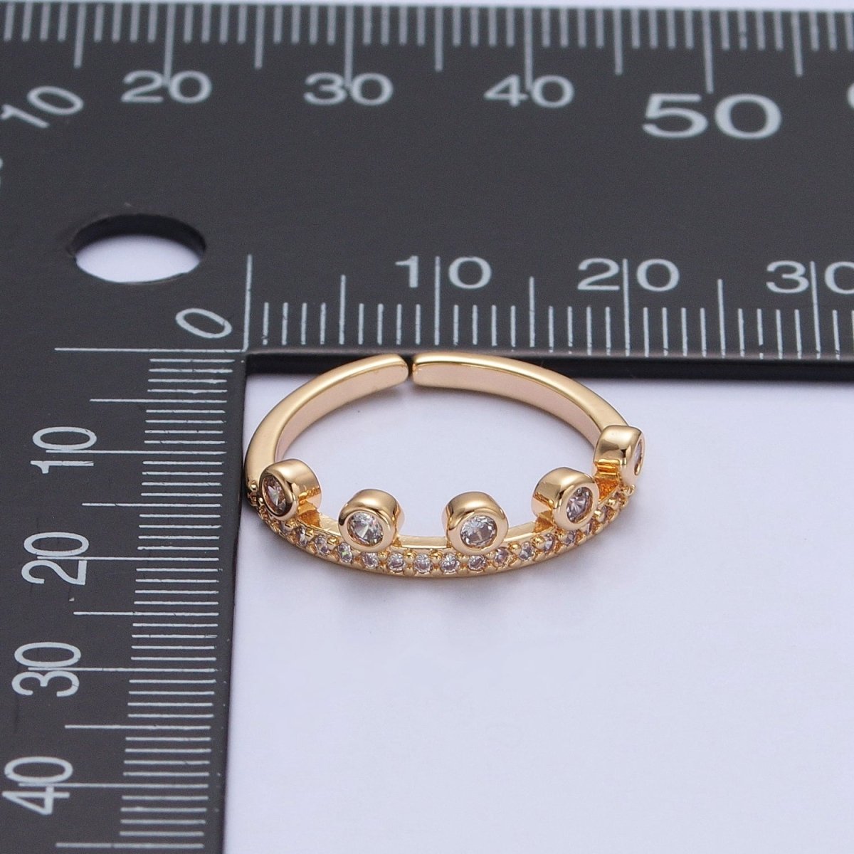 Dainty Crown Ring Micro Pave Ring Minimalist Jewelry O-751