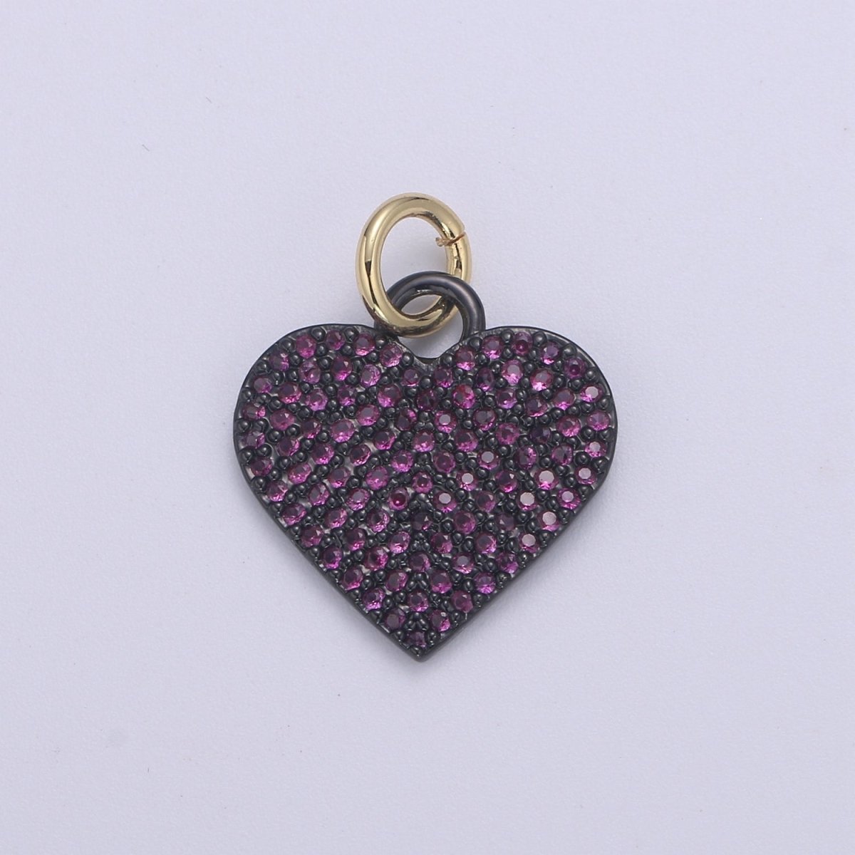 Dainty Cubic Heart Charm, 14K Gold Heart Charm for Necklace Bracelet Earring Charm Supply Relationship Jewelry E-269 - E-274
