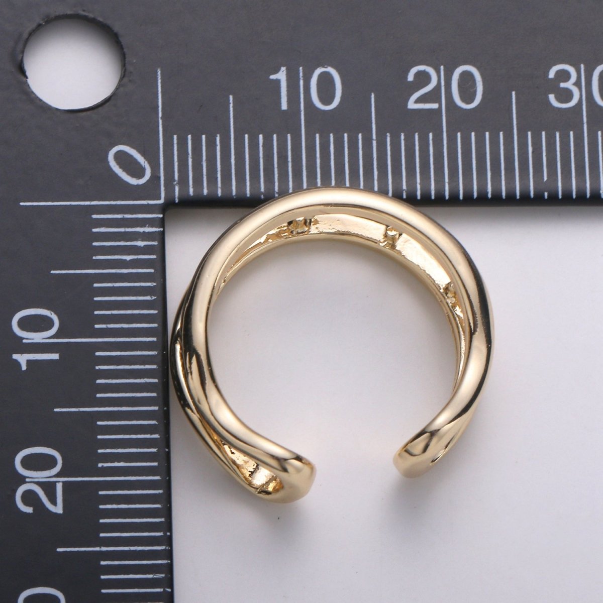 Dainty Double Band Ring, Two Band Ring, Dainty Stackable Band, Minimal Ring, Gold Vemreil Band, Ring for Women Valentine Gift R-139