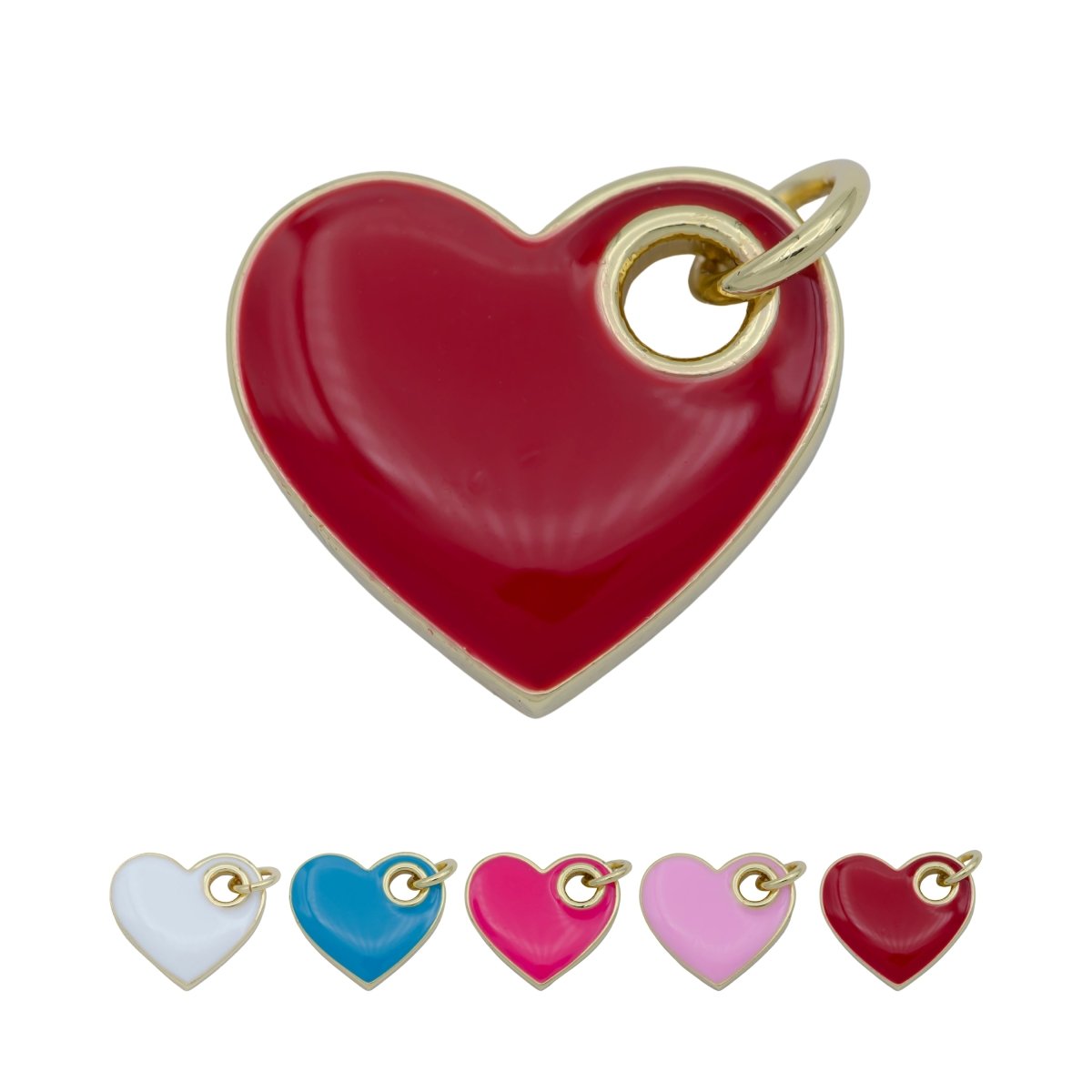 Dainty Enamel Heart Charm Colorful Sideways Heart Pendant Necklace Earring Bracelet Supply for Love Dainty Minimalist Heart Blue Pink Red M-298-M-302