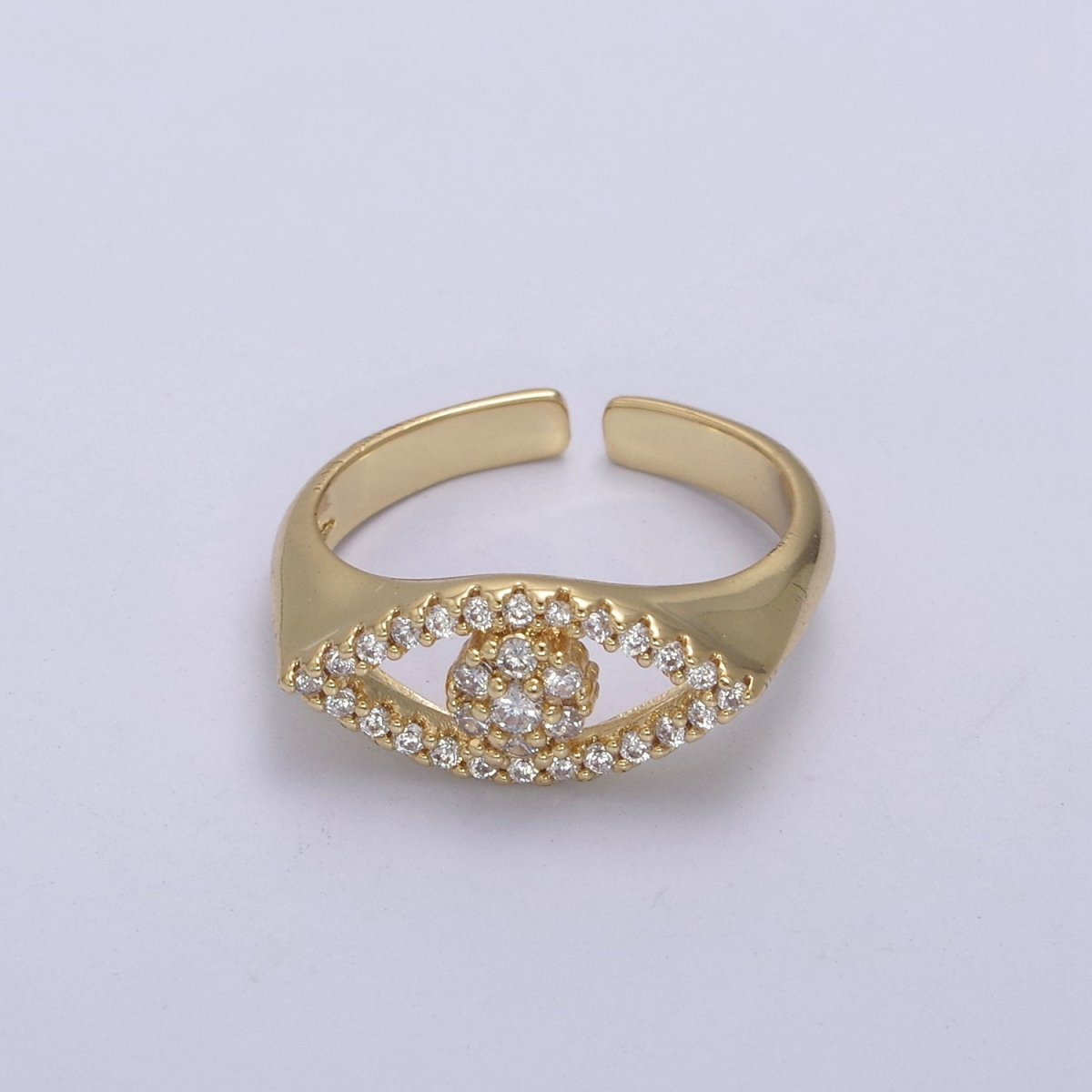 Dainty Evil Eye Stacking Ring, Gold Minimalist Ring, Simple CZ Ring, Gold Fill Ring, Thin Ring, Delicate Ring, Gift for her U-281 ~ U-283