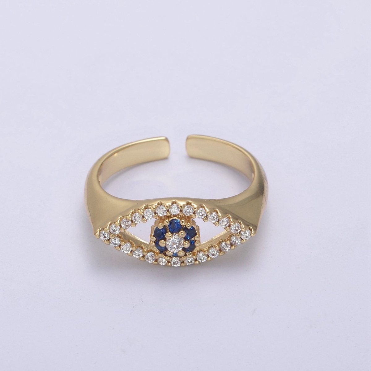 Dainty Evil Eye Stacking Ring, Gold Minimalist Ring, Simple CZ Ring, Gold Fill Ring, Thin Ring, Delicate Ring, Gift for her U-281 ~ U-283