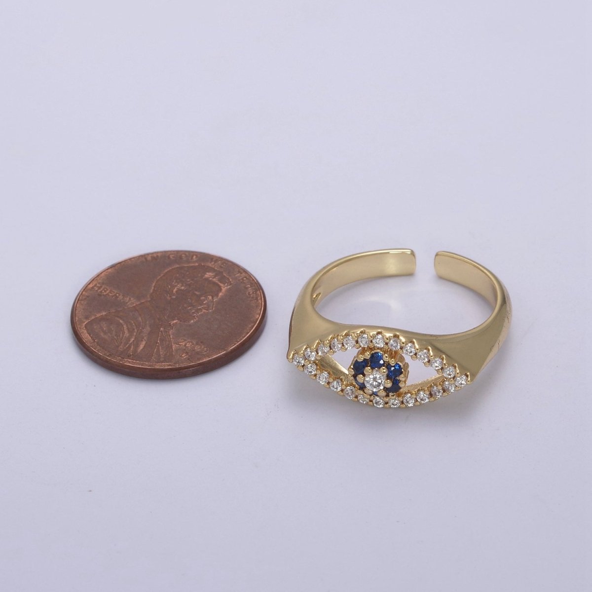 Dainty Evil Eye Stacking Ring, Gold Minimalist Ring, Simple CZ Ring, Gold Fill Ring, Thin Ring, Delicate Ring, Gift for her U-281 ~ U-283