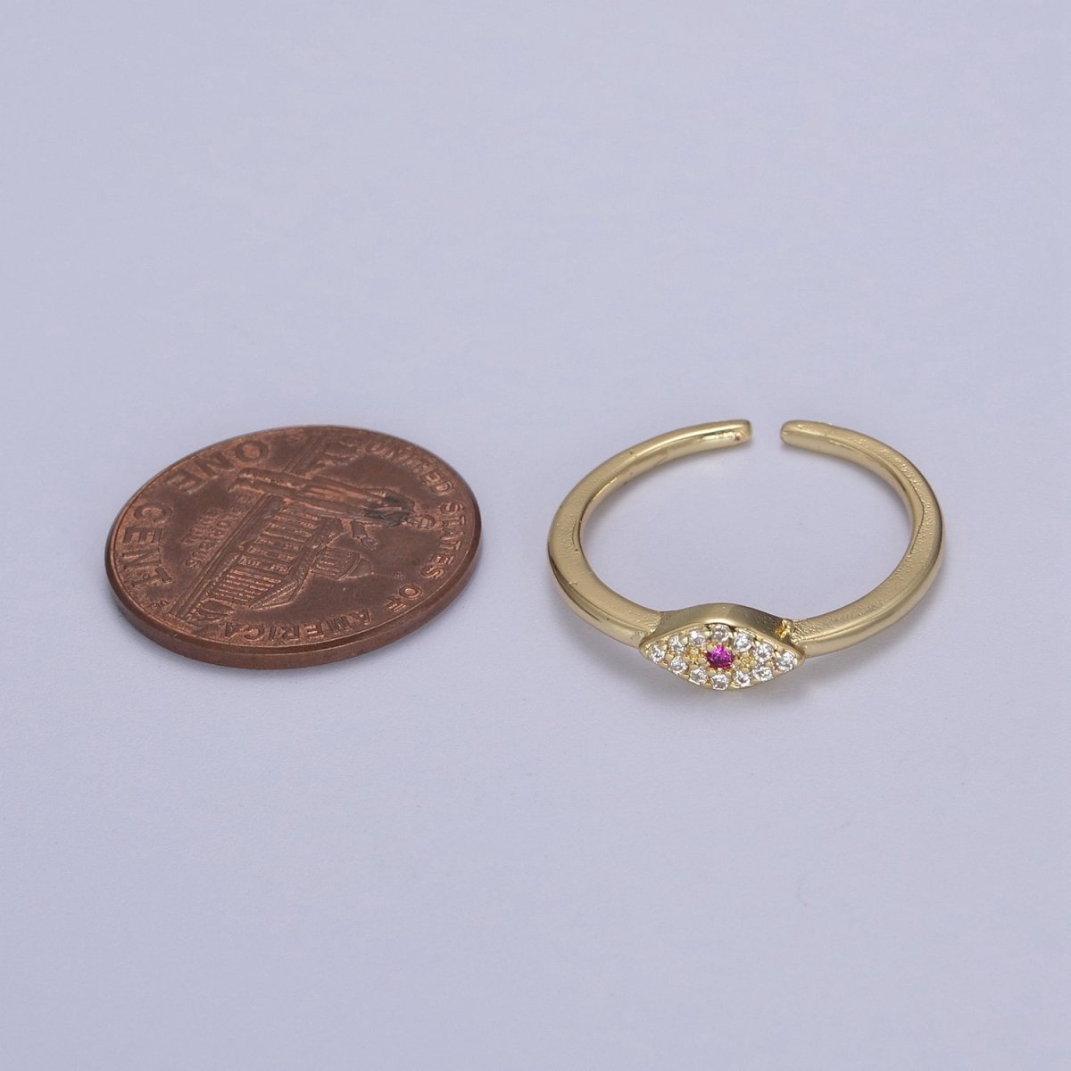 Dainty Evil Eye Stacking Ring, Gold Minimalist Ring, Simple cz Ring, Gold Filled Ring, Thin Ring, Delicate Ring, Gift for her U-325, U327