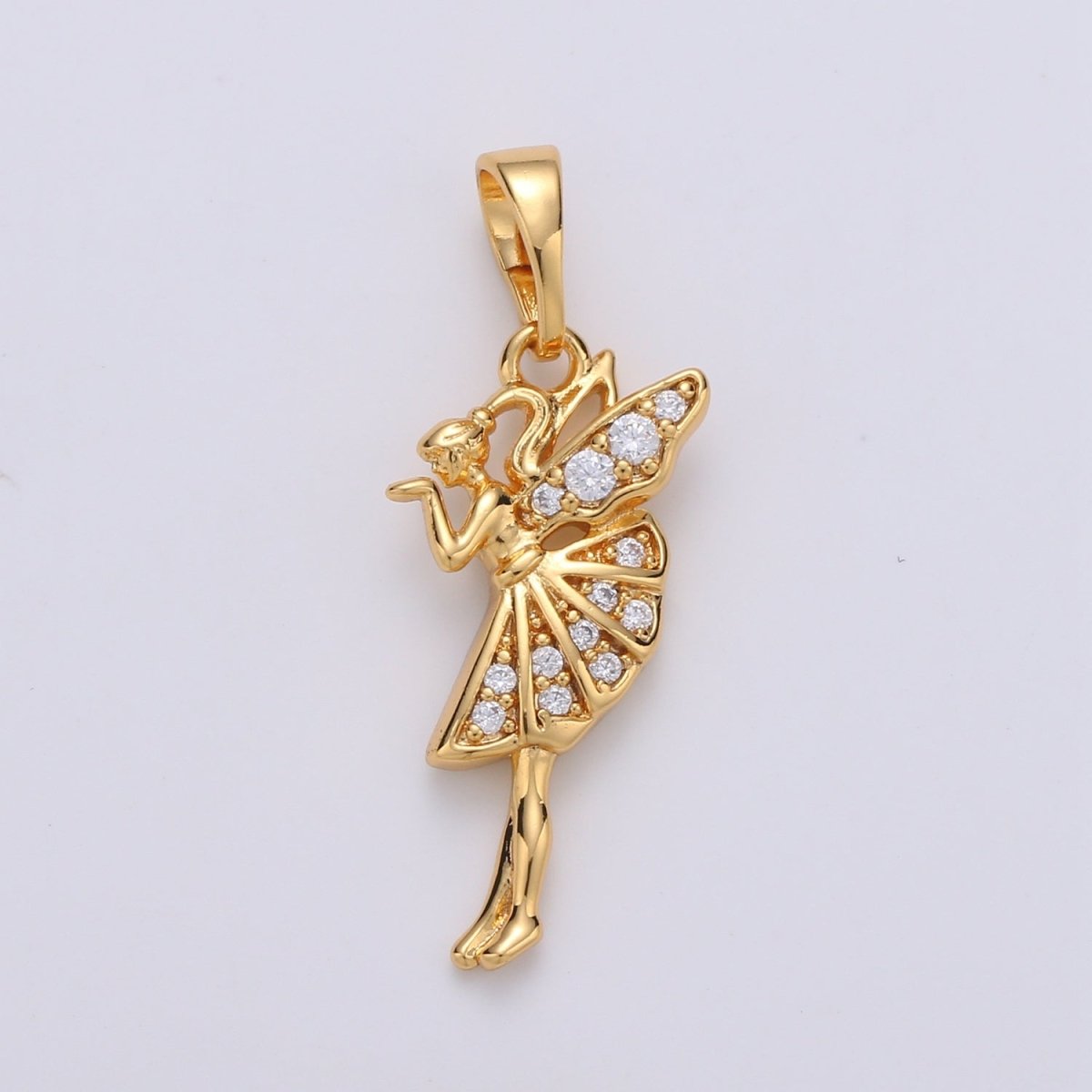 Dainty Fairy Gold Filled Pendants  J-067