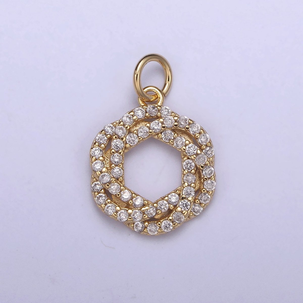 Dainty Flower Charms, Micro Pave Floral Pendant Jewelry 14K Gold Filled Flower Charm Add on Pendant N-410