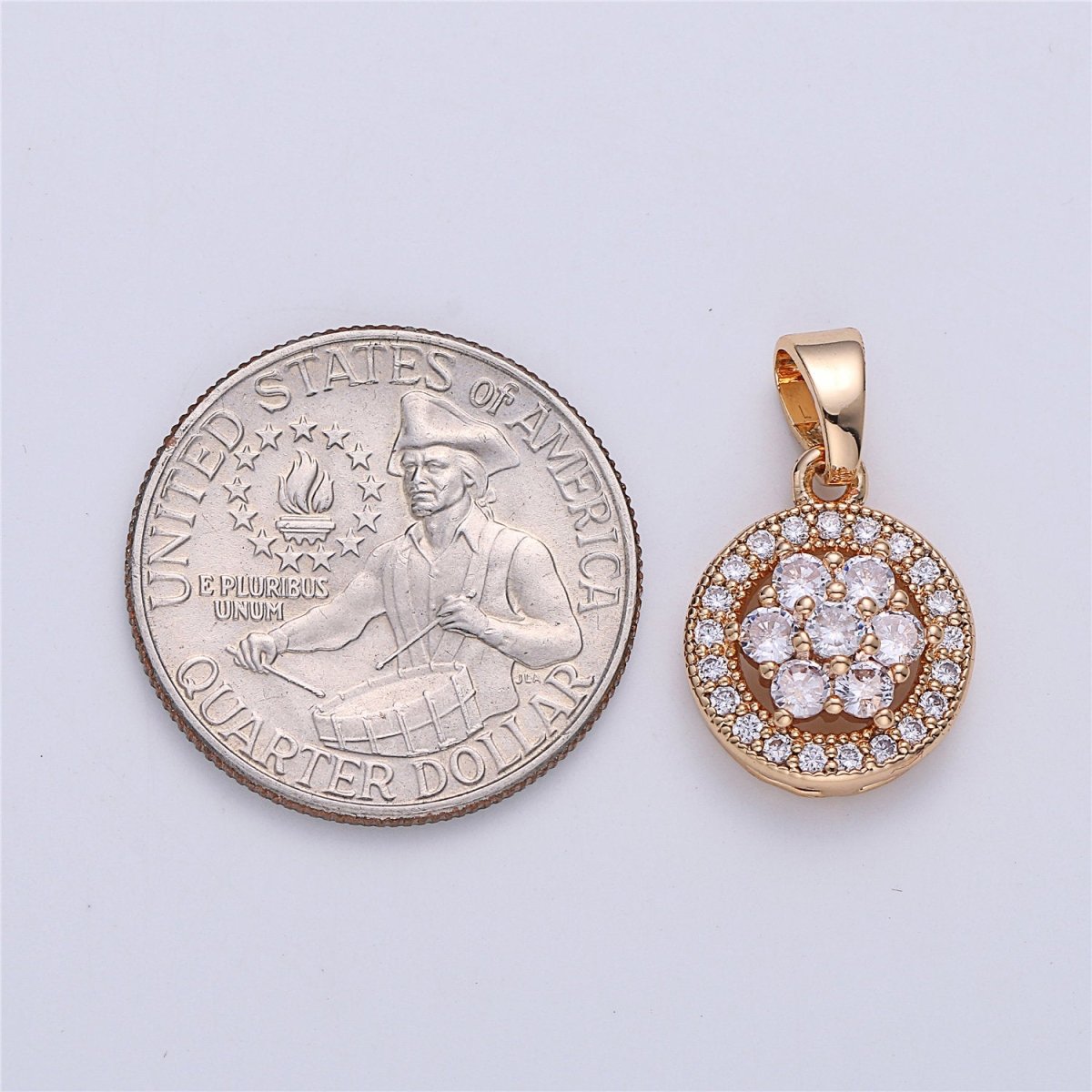Dainty Frozen Ice Dangle Cubic Zirconia Necklace Pendant Bead Bails Findings for Jewelry Making I-142