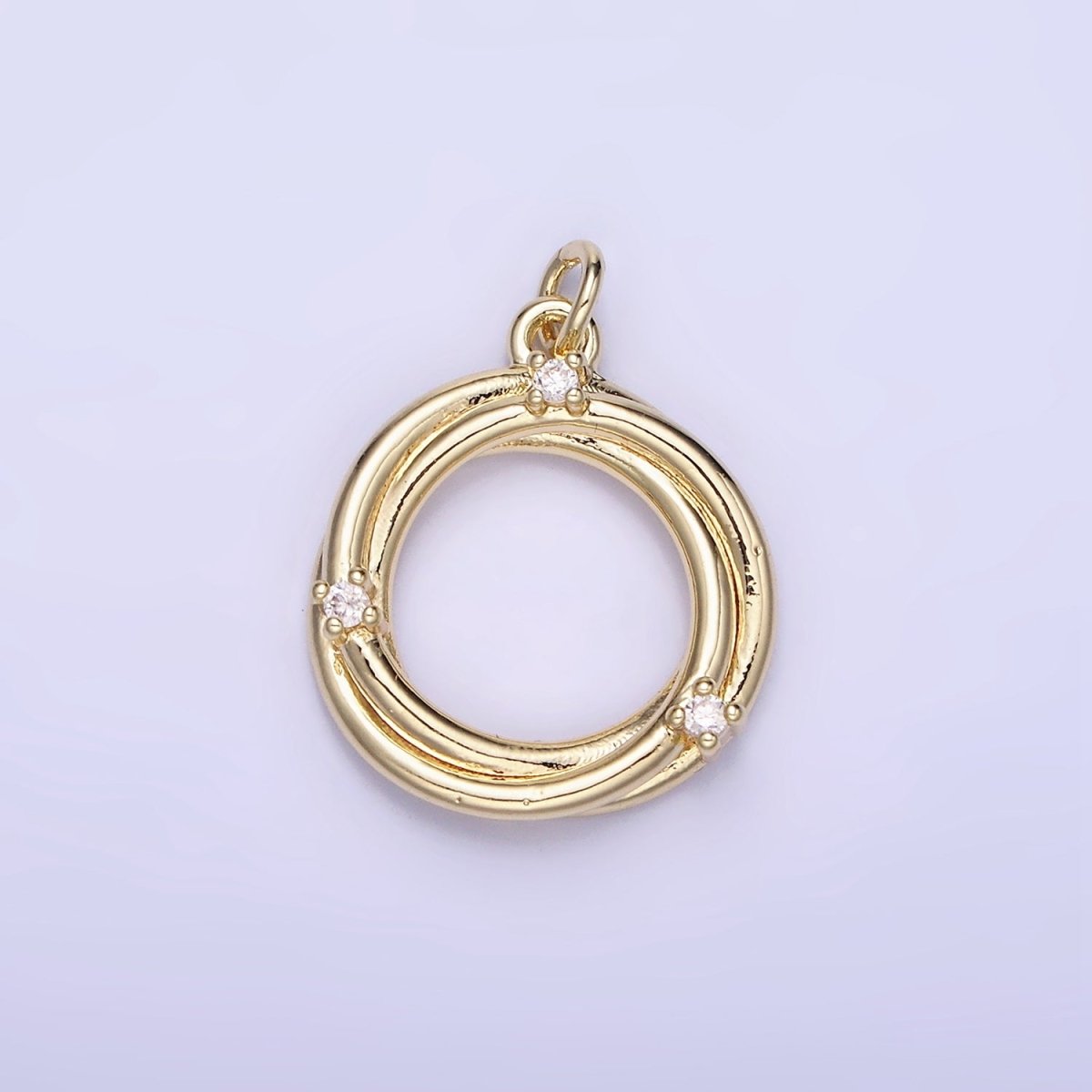 Dainty Galaxy Planet Pendant Gold Celestial Charm | AG671