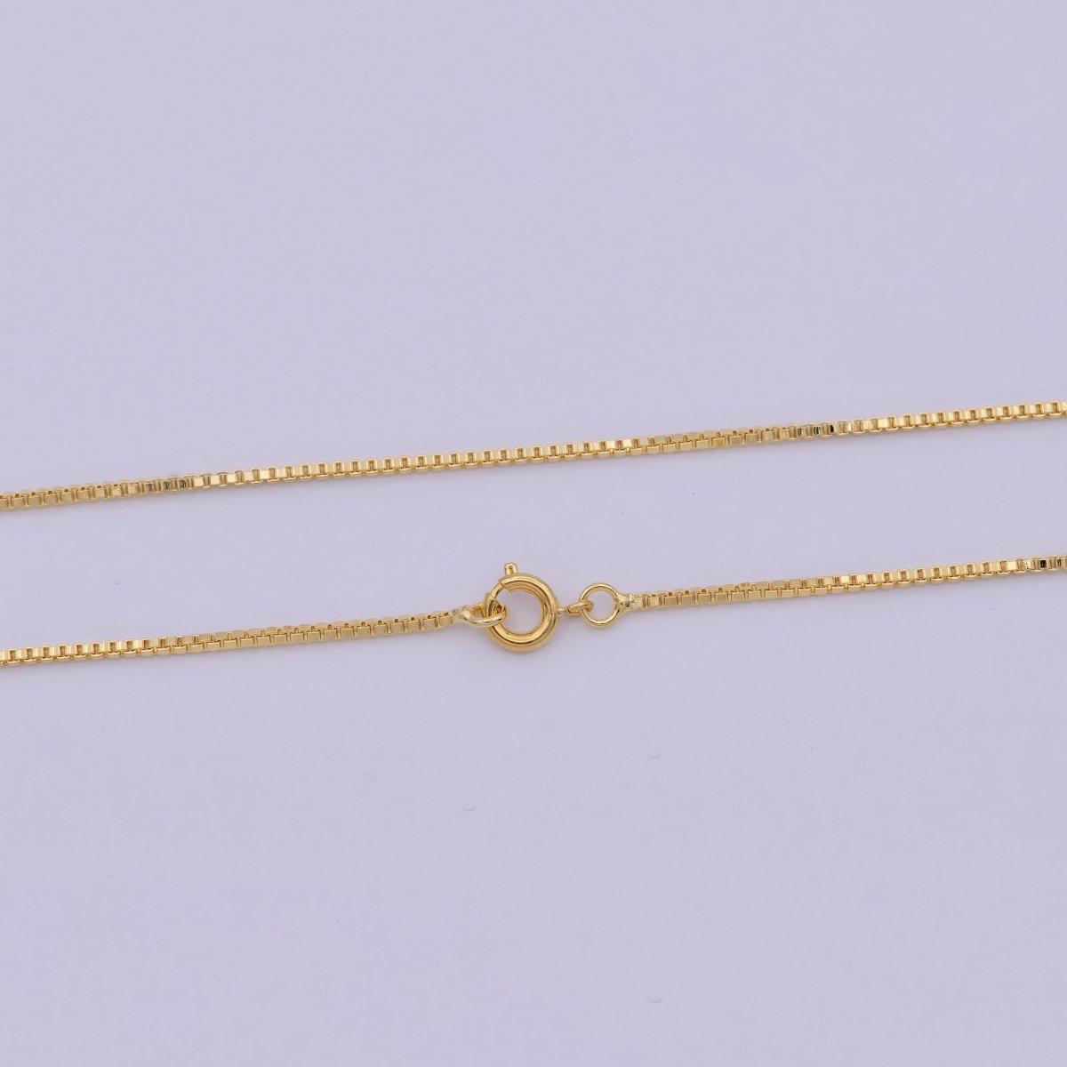 Dainty Gold Box Chain Necklace 1.2mm, Classic Box Chain Layered Necklace, Everyday Necklace, Simple chain, Minimalist | WA-524 Clearance Pricing